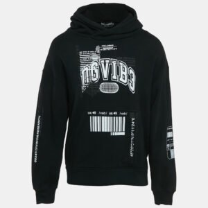 Dolce & Gabbana Black DGVIBE3 Print Cotton Knit Hoodie XS