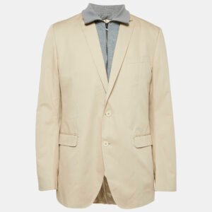 luxury-men-dolcegabbana-used-clothes-p1144833-001 Dolce & Gabbana Beige Cotton Gabardine Blazer XL