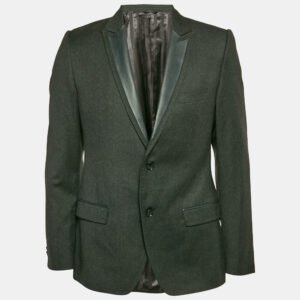 Dolce & Gabbana Grey Wool Single Breasted Blazer L