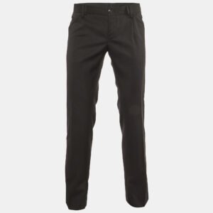 Dolce & Gabbana Black Wool & Silk Tailored Pants M