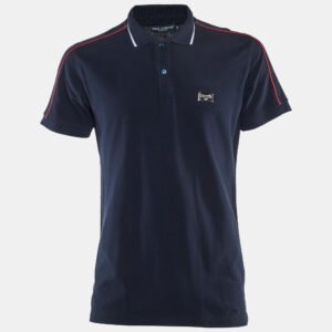 Dolce & Gabbana Gym Collection Navy Blue Cotton Knit Polo T-Shirt XL