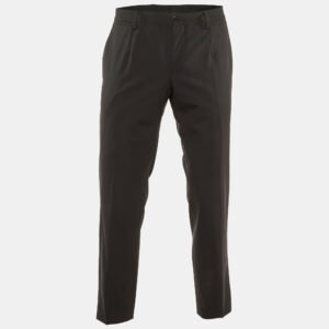 Dolce & Gabbana Black Wool Straight Leg Pants M