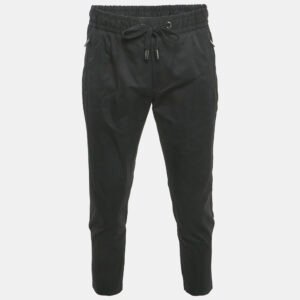 Dolce & Gabbana Black Stretch Cotton Jogging Pants M
