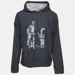 Dolce & Gabbana Blue James Dean Print Cotton Hooded Sweater 4XL