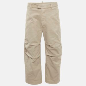 Dsquared2 Beige Cotton Straight Fit Trousers XL