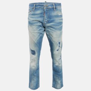 Dsquared2 Blue Distressed Denim Jeans XXL Waist 38"