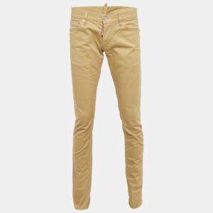 Dsquared2 Beige Cotton Drill Trousers M Waist 34"