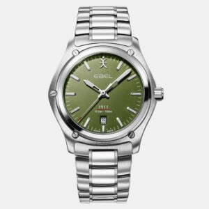 Ebel Green Stainless Steel 1911 1216584 Quartz Men's Wristwatch 42 mm