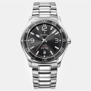 Ebel Black Stainless Steel 1911 1216586 Automatic Men's Wristwatch 41 mm