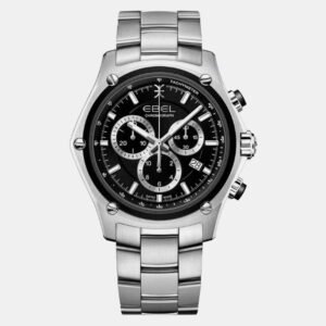 Ebel Black Stainless Steel Discovery 1216515 Quartz Men's Wristwatch 41 mm