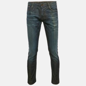 Emporio Armani Blue Faded Denim Skinny Jeans L Waist 34"