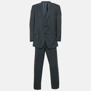 Ermenegildo Zegna Navy Blue Wool Blend Made To Wear Suit 6XL