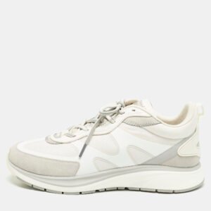 Ermenegildo Zegna White Mesh and Suede Ute Runner Sneakers Size 43.5
