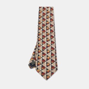 Ermenegildo Zegna Multicolor Floral Printed Silk Tie