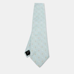 Ermenegildo Zegna Su Misura Blue Patterned Silk Tie