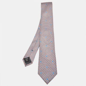 Ermenegildo Zegna Blue Printed Silk Tie