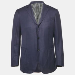 luxury-men-ermenegildo-zegna-used-clothes-p1147142-007 Ermenegildo Zegna Blue Wool Single Breasted Blazer L