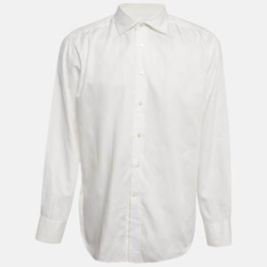 Ermenegildo Zegna White Cotton Regular Fit Shirt 3XL