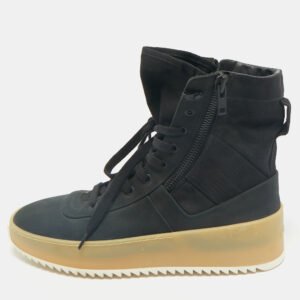 Fear of God Black Canvas and Nubuck Leather Jungle High Top Sneakers Size 41
