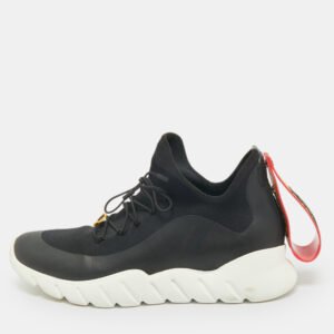 Fendi Black Knit Fabric Think Sock Sneakers Size 39