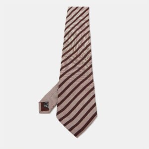 Gianni Versace Vintage Red Printed Silk Traditional Tie