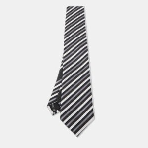 Giorgio Armani Multicolor Diagonal Striped Silk Tie