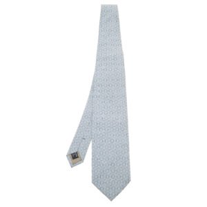 Giorgio Armani Blue Square Patterned Silk Jacquard Tie
