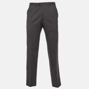 Giorgio Armani Dark Grey Wool Tailored Trousers L