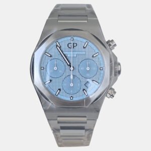 Girard Perregaux Ice Blue Stainless Steel Laureato Chronograph 81020-11-3370-1GM Automatic Men's Wristwatch 41mm