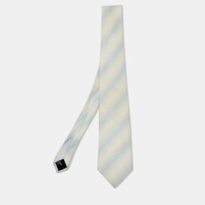 givenchy blue/white signature logo print silk tie