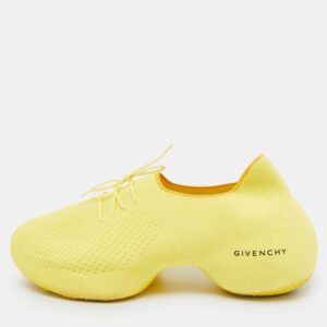 Givenchy Yellow Knit Fabric TK-360 Low Top Sneakers Size 42