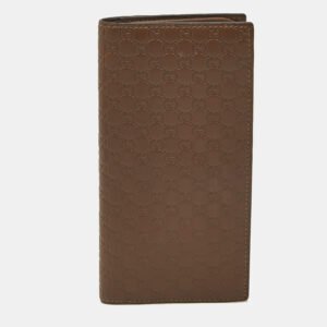 Gucci Brown Microguccissima Leather Long Wallet