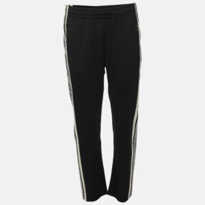 Gucci Black Nylon GG Striped Trouser XS