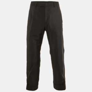 Gucci Black Mohair & Wool Tailored Pants S/Waist 34"
