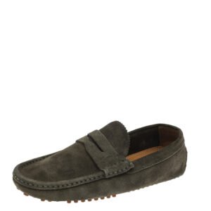 Gucci Green Suede Slip on Loafers Size 41