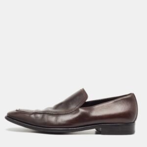 Gucci Brown Leather Horsebit Loafers Size 41