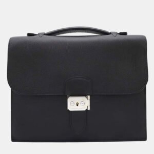 Hermes Black Epsom Sac Depeche 27 Handbag