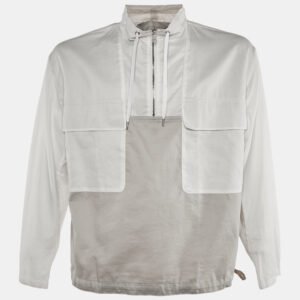 luxury-men-hermes-used-clothes-p1166820-007 Hermès Grey/White Cotton Light Jacket S