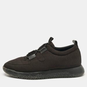 Hermes Black Mesh Team Sneakers Size 40.5