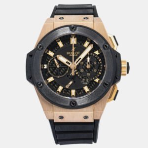 Hublot King Power 709.OM.1780.RX Automatic Black 18k Rose Gold Men's Wristwatch 48mm