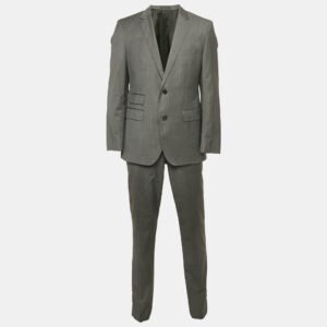 Hugo Boss Grey Wool Tailored Super 100 Suit L