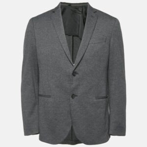 Hugo Boss Black Knit Button Front Tailored Blazer L
