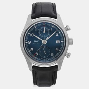 IWC Blue Stainless Steel Portuguese IW390406 Automatic Men's Wristwatch 42 mm