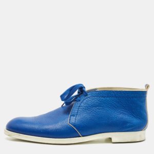 Jimmy Choo Blue Leather Ankle Length Boots Size 44.5