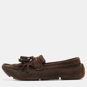 Jimmy Choo Brown Suede Eaton Loafers Size 44.5