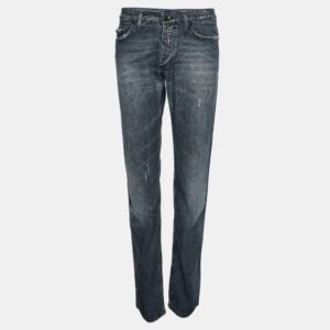Just Cavalli Blue Denim Distressed Jeans S