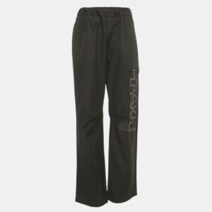 Just cavalli Black Logo Print Cotton Blend Track Pants M