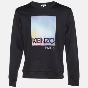 Kenzo Black Printed Knit Sweatshirt M