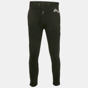 Kenzo Black Logo Embroidered Cotton Knit Joggers M