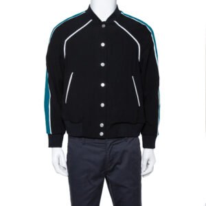 Kenzo Black Crepe Paradise Bomber Jacket L